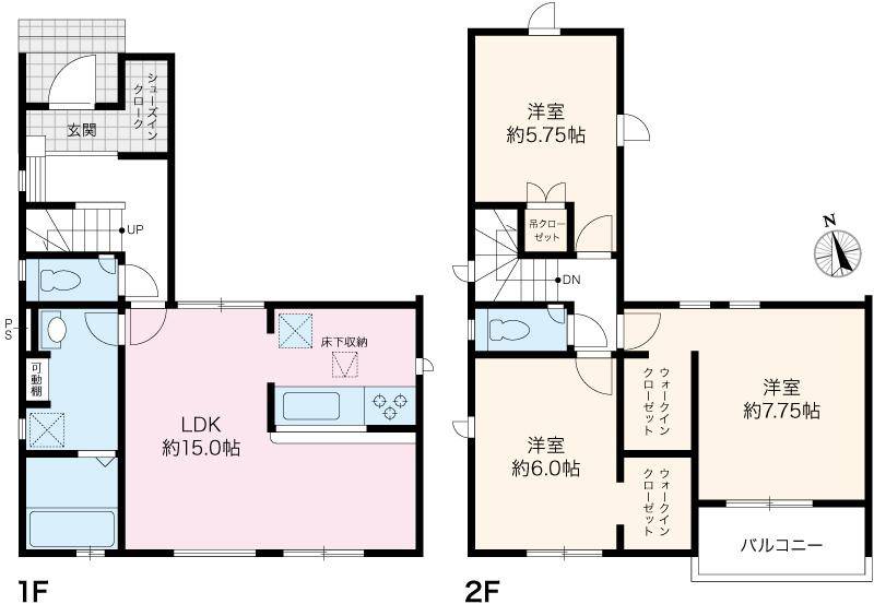 高知市百石町 一戸建 の間取り画像