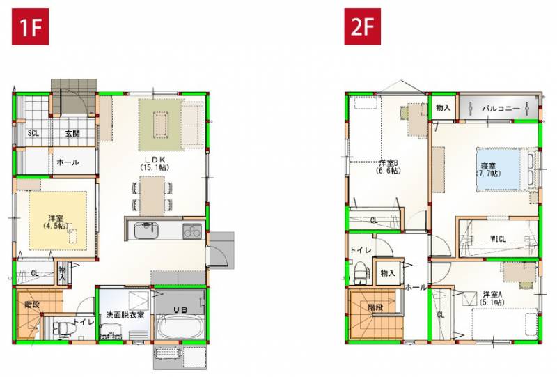 高知市朝倉西町 一戸建 の間取り画像