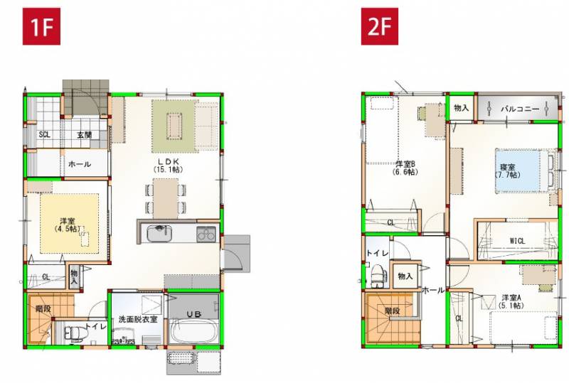 高知市朝倉西町 一戸建 の間取り画像