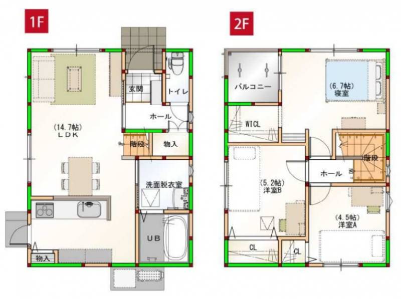 土佐市蓮池 一戸建 の間取り画像