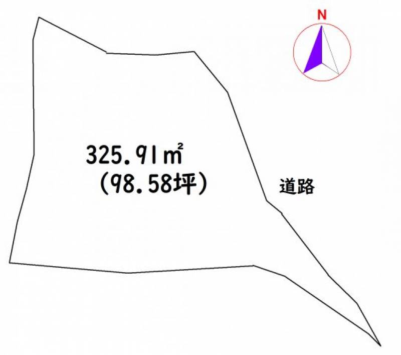 高知市長尾山町  の区画図