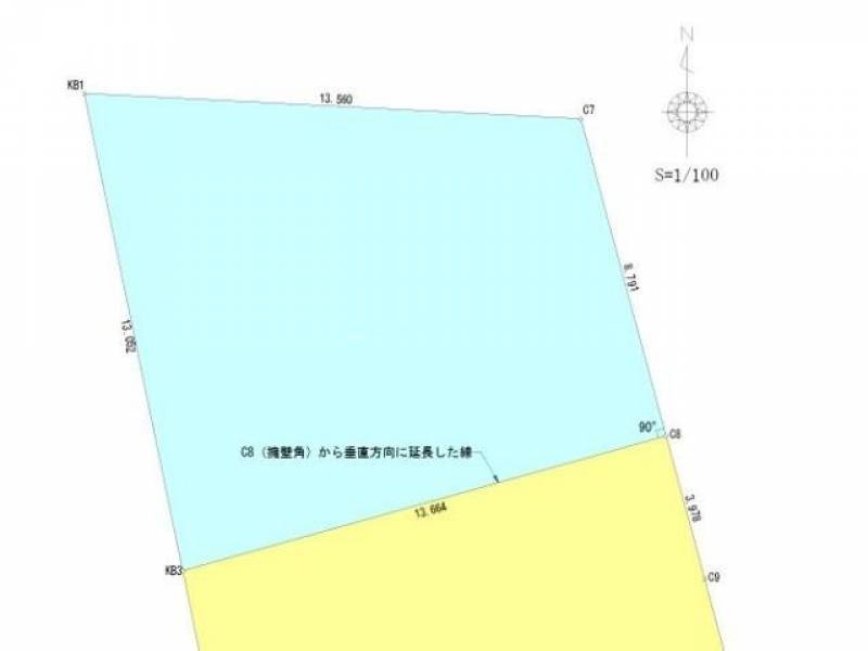 吾川郡いの町枝川  の区画図
