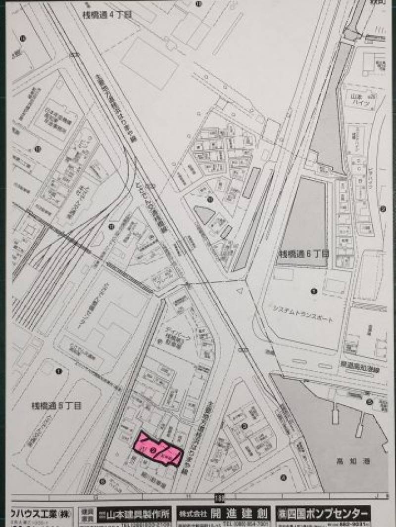 高知市桟橋通  の区画図