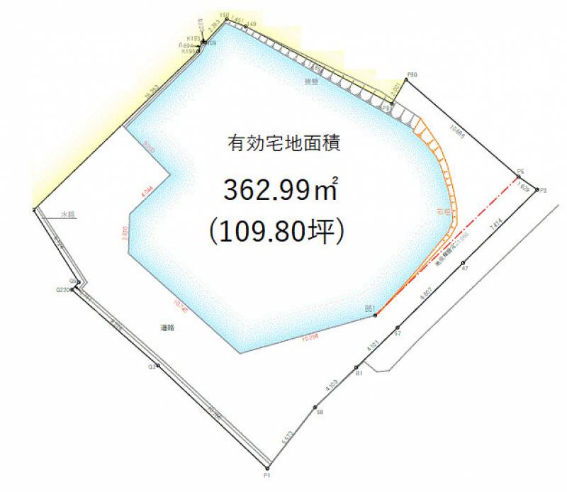 高知市神田  の区画図