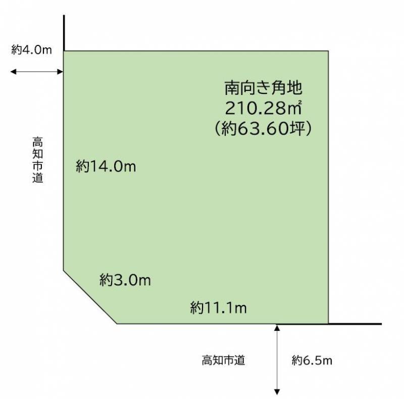 高知市城山町  の区画図