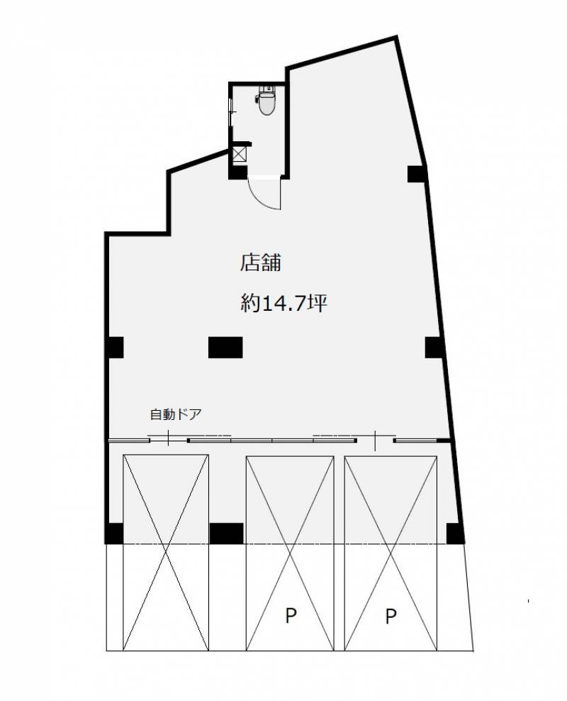 城山町藤川貸店舗 1Fの間取り画像