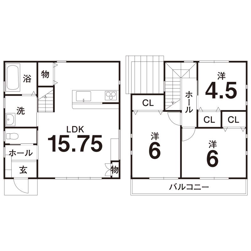 高知市瀬戸西町 一戸建 の間取り画像