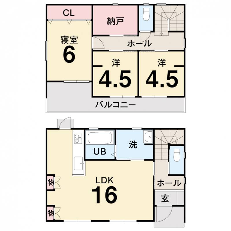 高知市竹島町 一戸建 の間取り画像