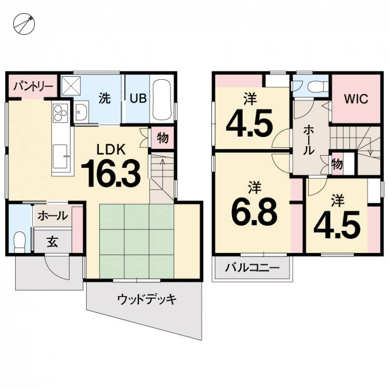 高知市薊野東町 一戸建 C号地の間取り画像