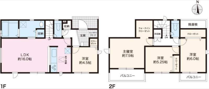 高知市介良乙 一戸建 6期5棟2号棟の間取り画像