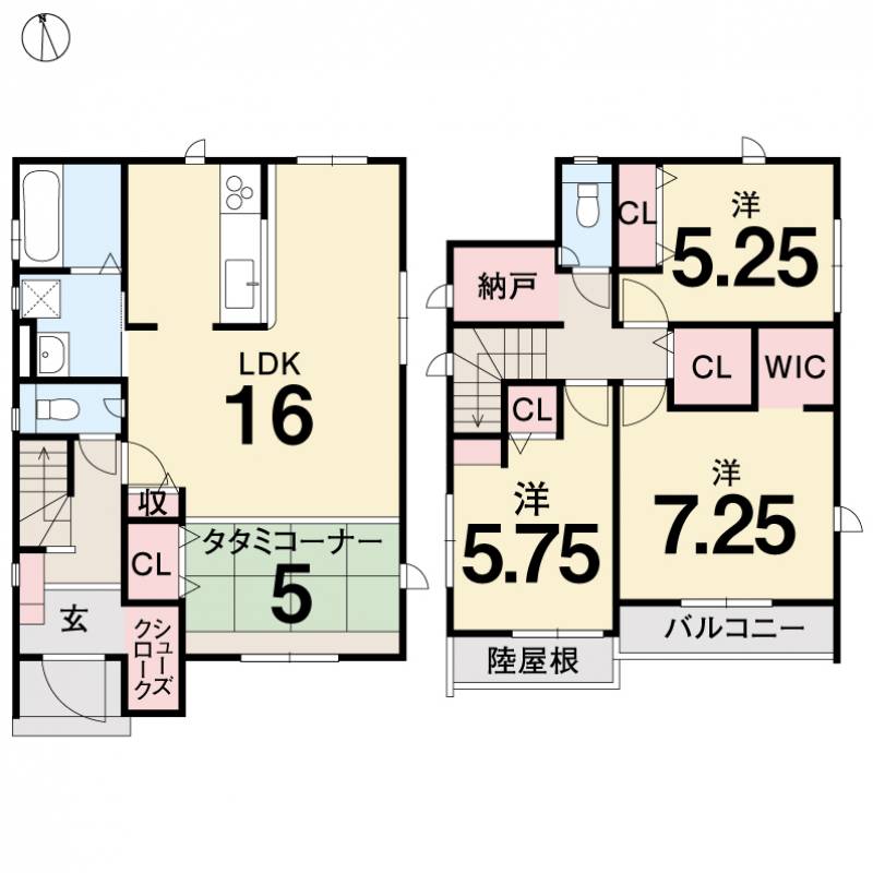 高知市瀬戸東町 一戸建 ５期3棟2号棟の間取り画像