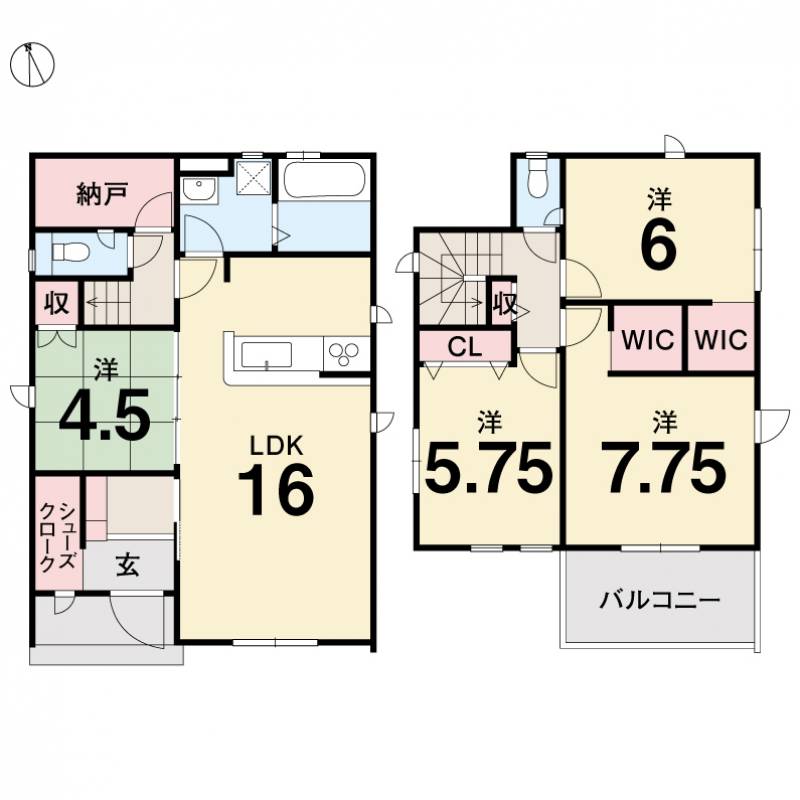 高知市瀬戸東町 一戸建 ５期3棟3号棟の間取り画像