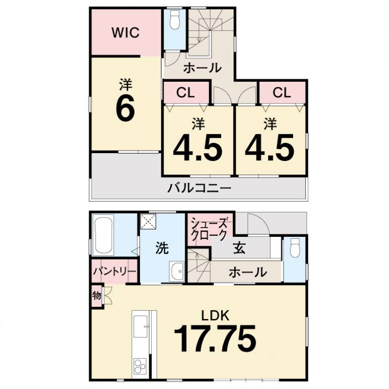 高知市長浜 一戸建 K号地の間取り画像