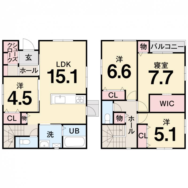 高知市朝倉丙 一戸建 ⑬の間取り画像