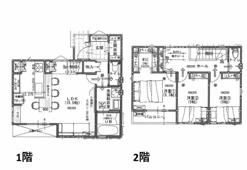 高知市福井町 一戸建 福井町C号地の間取り画像