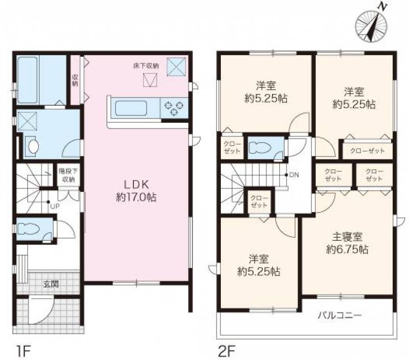 高知市桟橋通 一戸建 ５期2号棟の間取り画像