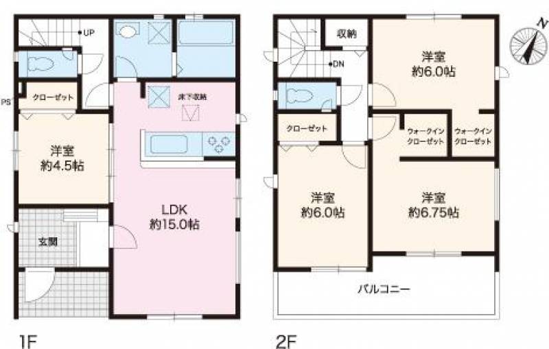 高知市桟橋通 一戸建 6期3号棟の間取り画像