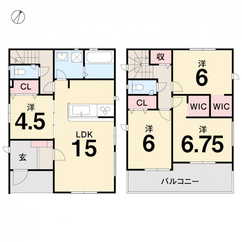 高知市桟橋通 一戸建 6期3号棟の間取り画像