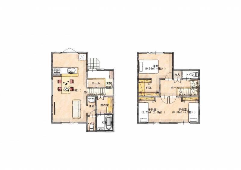 高知市福井町 一戸建 の間取り画像