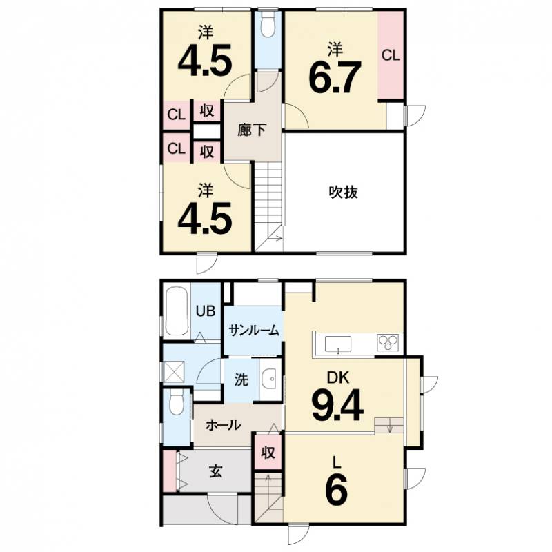 南国市大そね甲 一戸建 の間取り画像