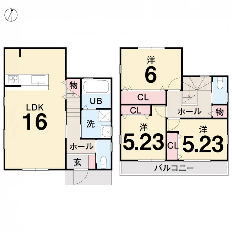 高知市針木本町 一戸建 の間取り画像