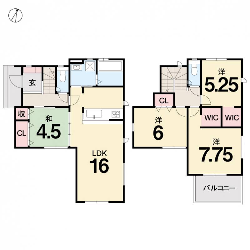 高知市東石立町 一戸建 4期1号棟の間取り画像