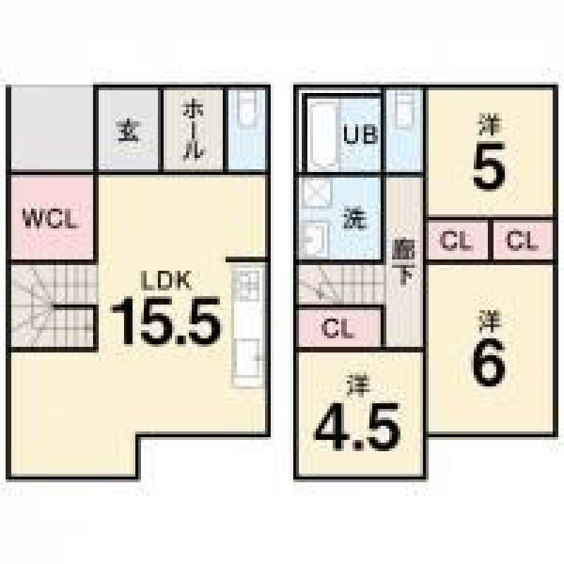 高知市一ツ橋町 一戸建 5号地の間取り画像