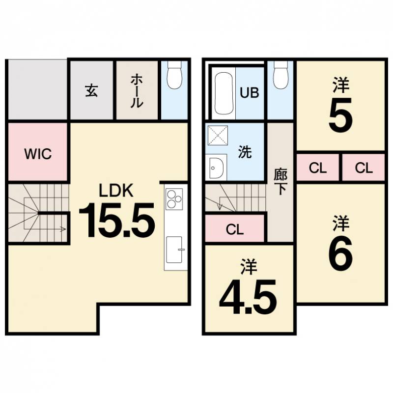 高知市一ツ橋町 一戸建 5号地の間取り画像