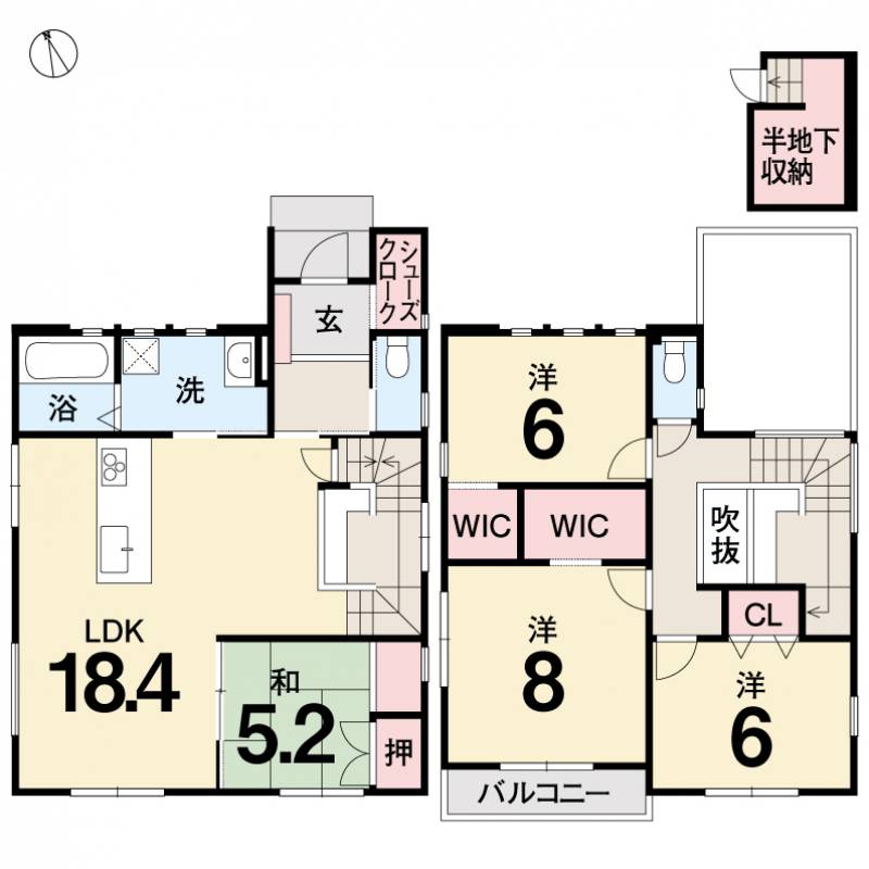 南国市大そね甲 一戸建 南国大そねⅤ1号地の間取り画像