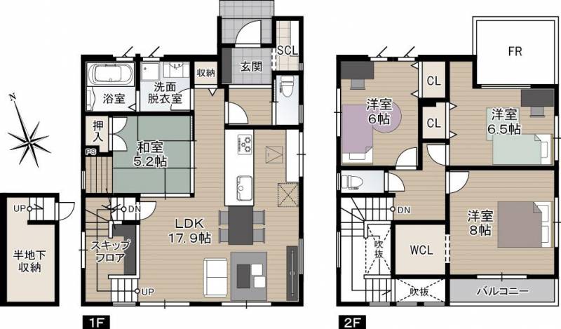 南国市大そね甲 一戸建 南国大そねⅤ2号地の間取り画像