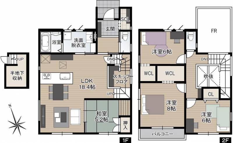 南国市大そね甲 一戸建 南国大そねⅤ3号地の間取り画像