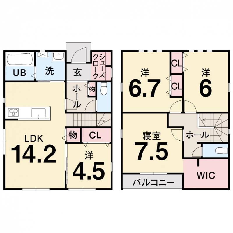 高知市潮新町 一戸建 ①の間取り画像