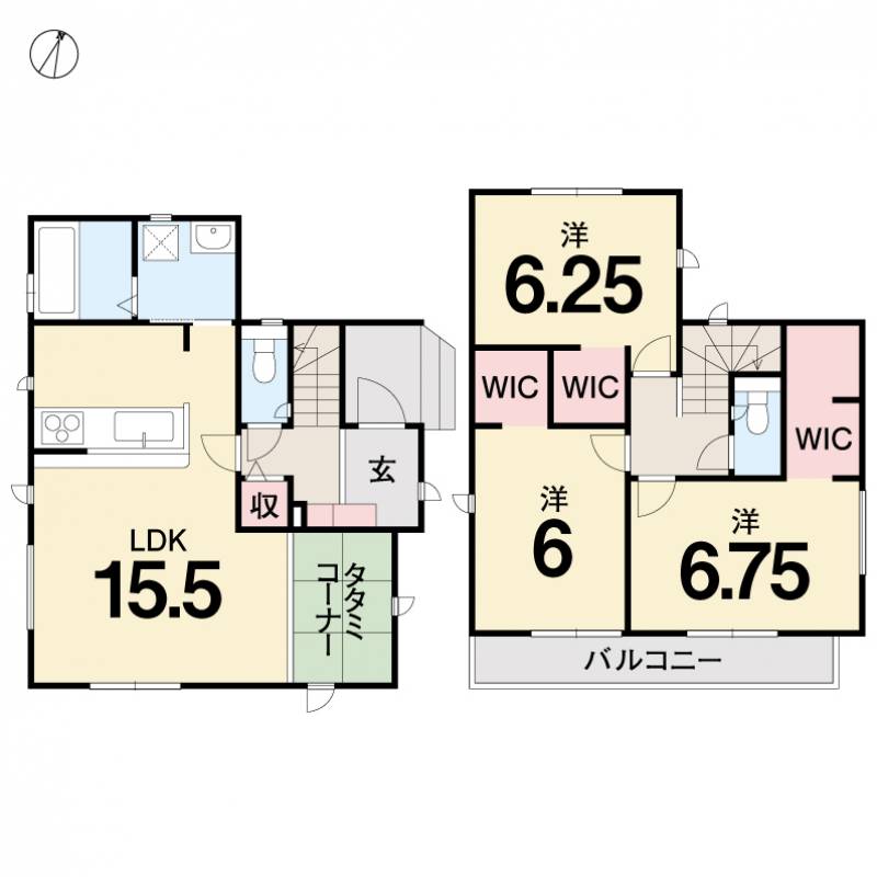 高知市高見町 一戸建 の間取り画像