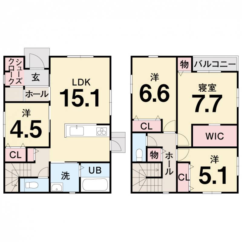 高知市朝倉西町 一戸建 ④の間取り画像