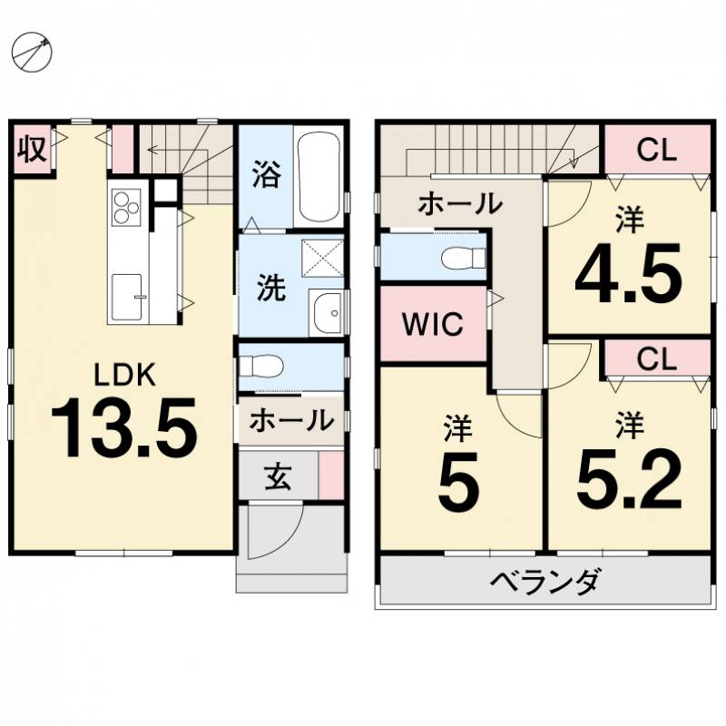 高知市高須 一戸建 の間取り画像