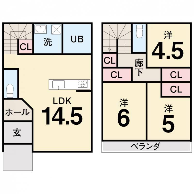 高知市一ツ橋町 一戸建 6号地の間取り画像