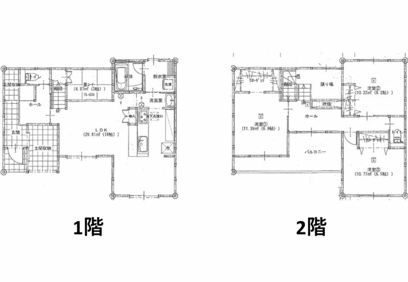 南国市岡豊町笠ノ川 一戸建 の間取り画像