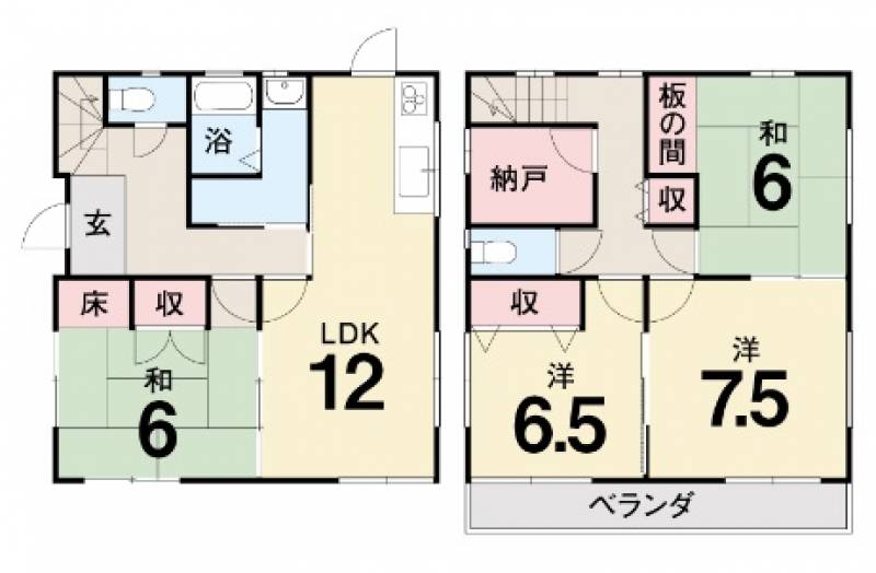 高知市福井町 一戸建 の間取り画像