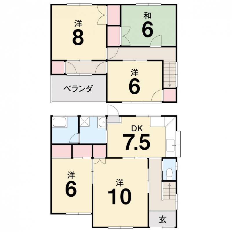 高知市福井町 一戸建 の間取り画像