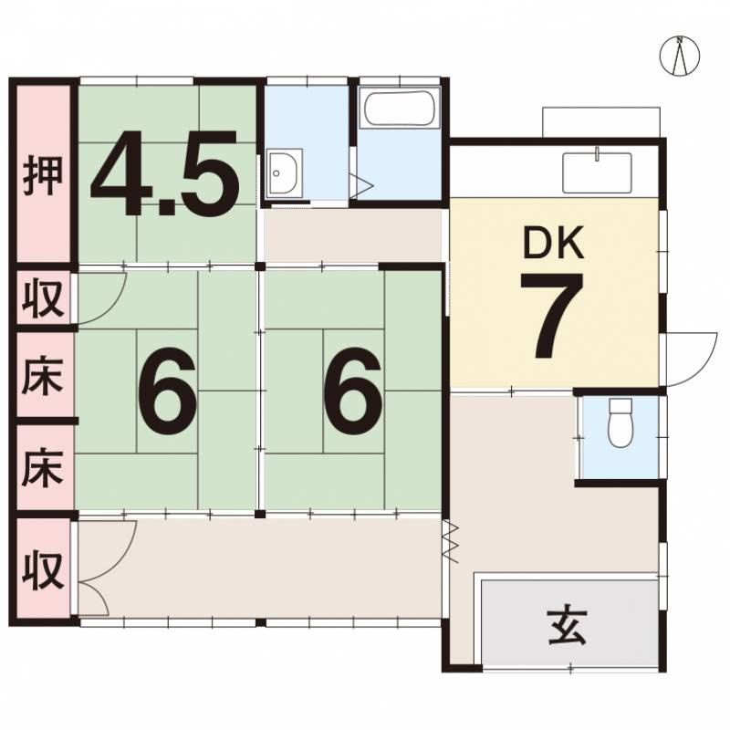 高知市福井町 一戸建 の間取り画像