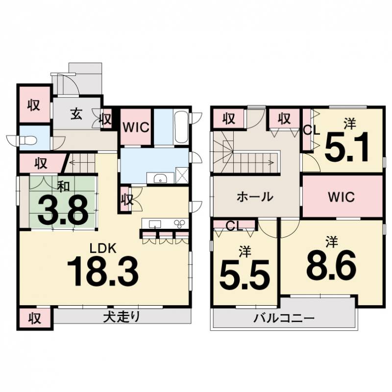 高知市中万々 一戸建 の間取り画像