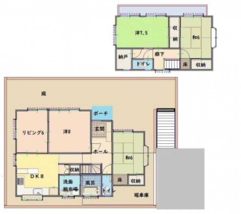 高知市福井町 一戸建 の間取り画像