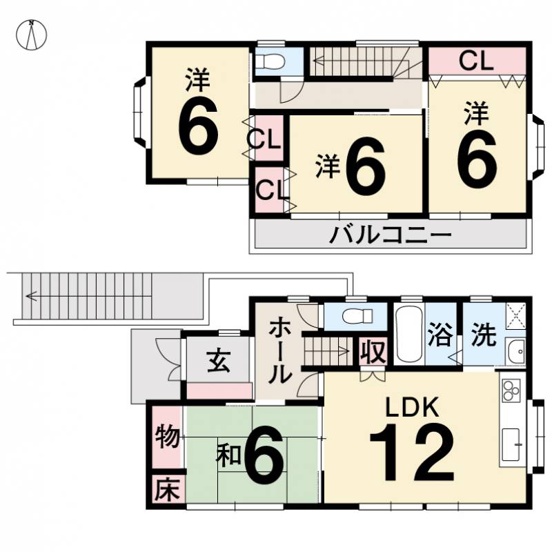 高知市針木南 一戸建 の間取り画像