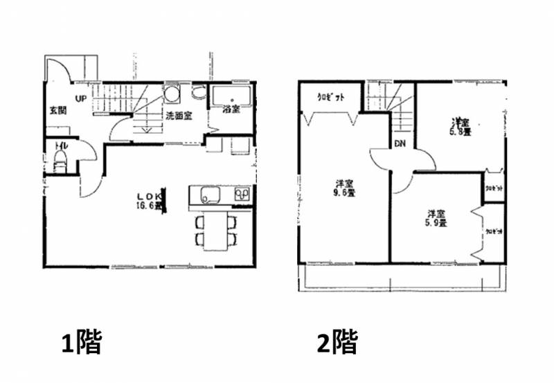 高知市横内 一戸建 リフォーム物件の間取り画像