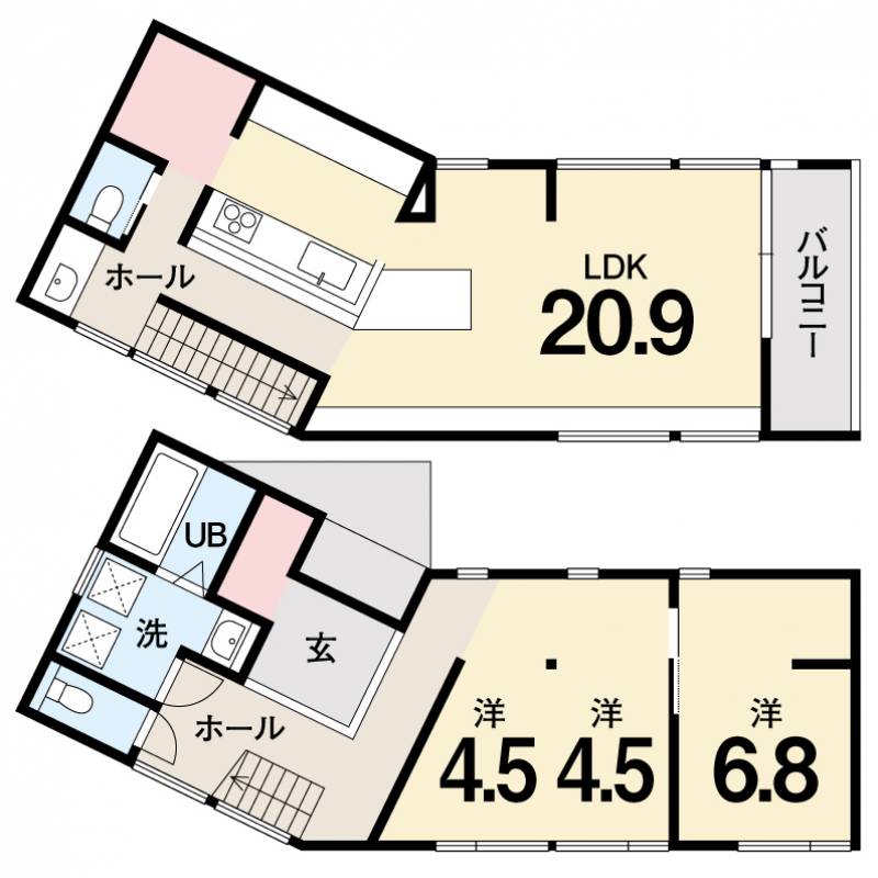 南国市元町 一戸建 の間取り画像