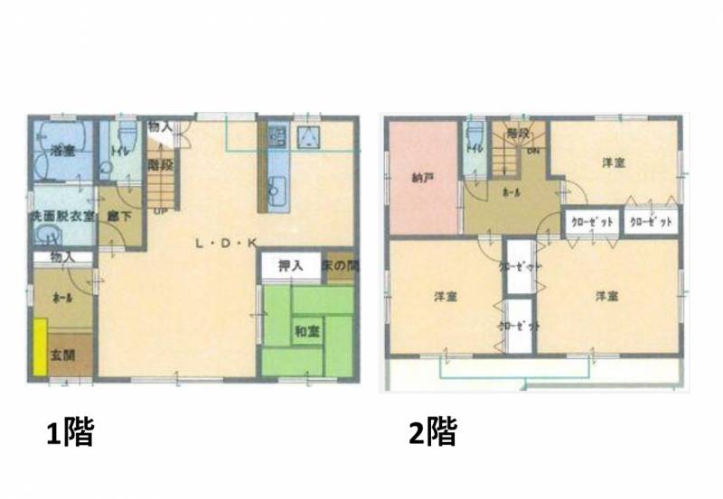 南国市大そね甲 一戸建 の間取り画像