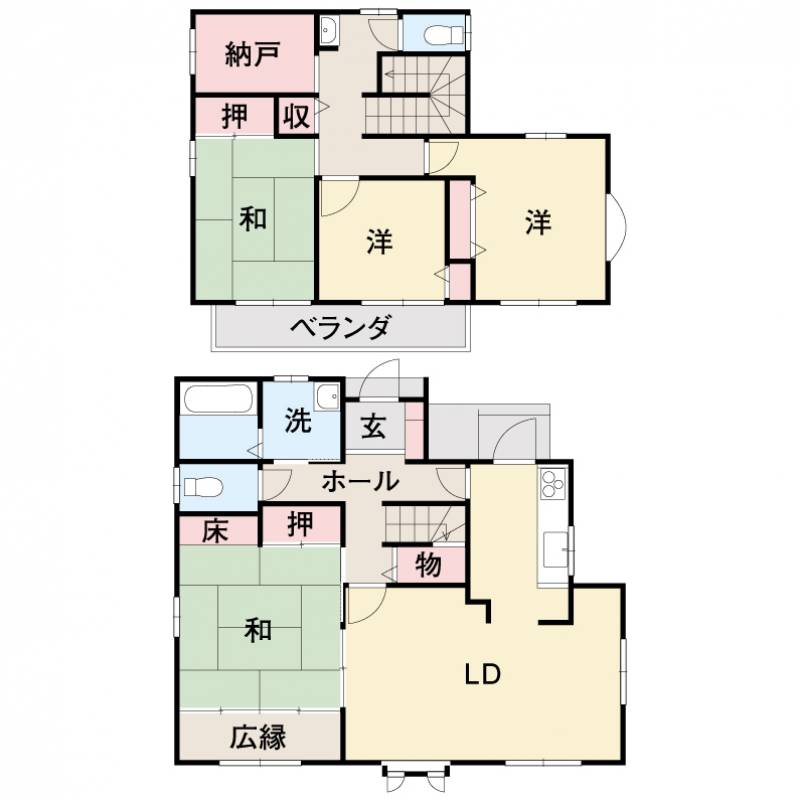 高知市春野町南ケ丘 一戸建 の間取り画像