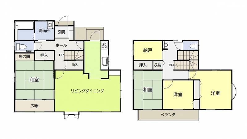 高知市春野町南ケ丘 一戸建 の間取り画像