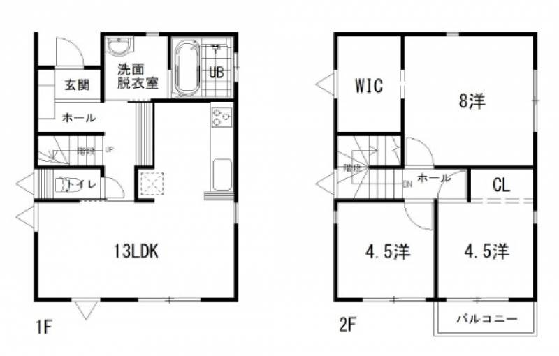 高知市西塚ノ原 一戸建 の間取り画像