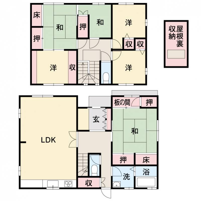 高知市横浜新町 一戸建 の間取り画像